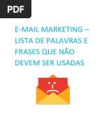 E-mail Marketing - Lista de Palavras e Frases que Não Devem Ser Usadas