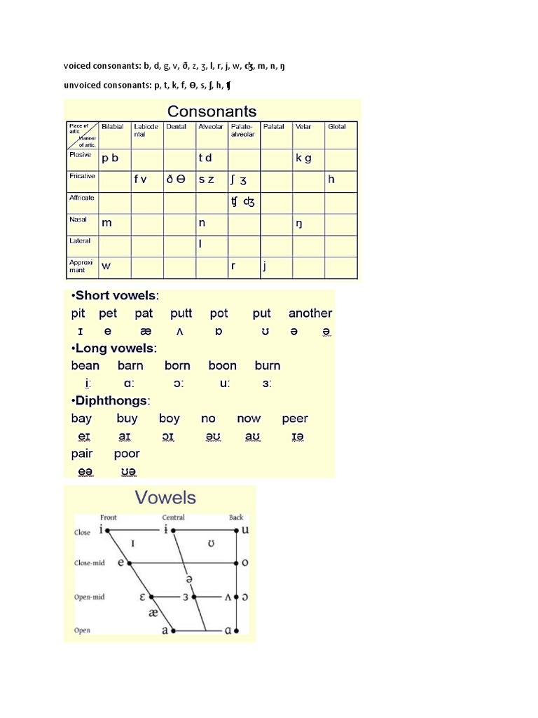 Voiced and Unvoiced Consonants Guide | PDF