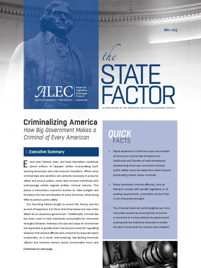Overcriminalization in America Explained | PDF | Mens Rea | Crime ...