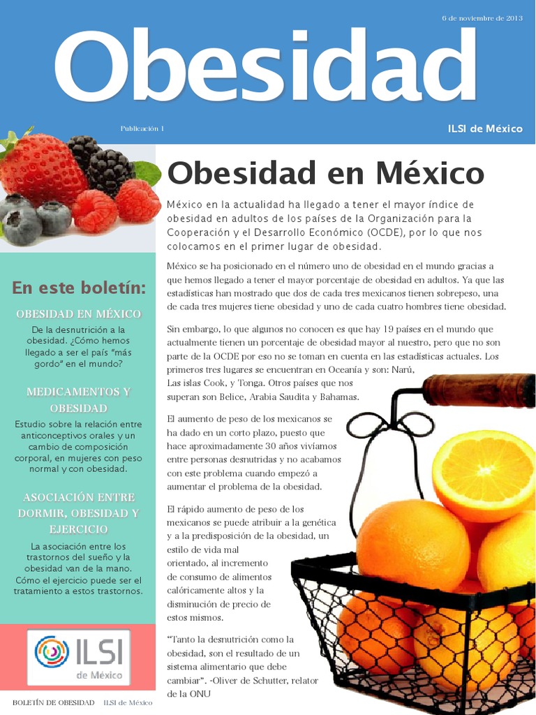 Boletín Obesidad | PDF | Obesidad | Exceso de peso