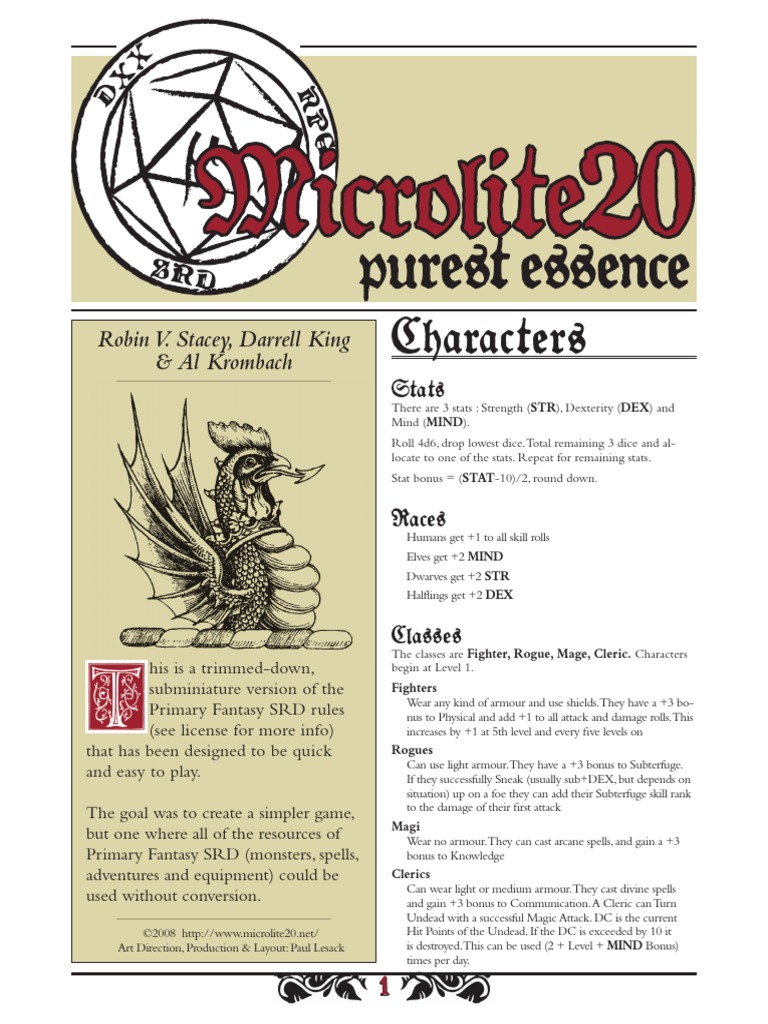 Quick Guide to Fantasy RPG Rules | PDF | Nature