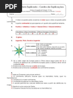 1.1.1 Ficha de Trabalho - A Península Ibérica na Europa e no mundo (1) - Soluções