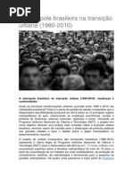 A metrópole brasileira na transição urbana