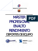 Master Profesional en Alto Rendimiento en Deportes - Barca