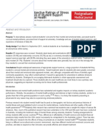 Medical Students' Subjective Ratings of Stress Levels and Awareness of Student Support Services About Mental Health PDF