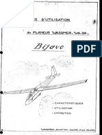 Notice D'utilisation Du Planeur Wassmer WA-30 Bijave (1960) PDF