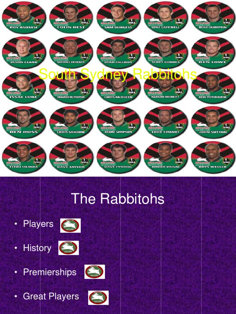 South Sydney Rabbitohs Premierships History | PDF