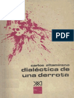 Altamirano,Carlos Dialectica de Una Derrota