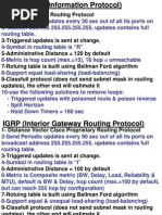 Summary of Routing Protocols