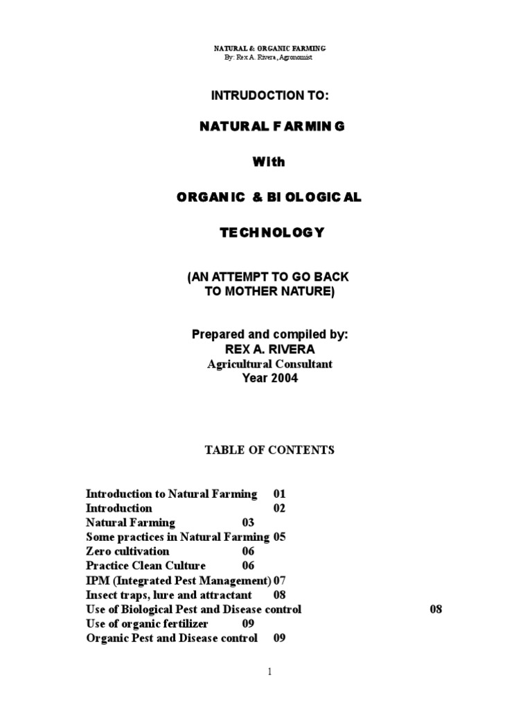 Introduction To Natural Farming With Organic and Biological Technology ...