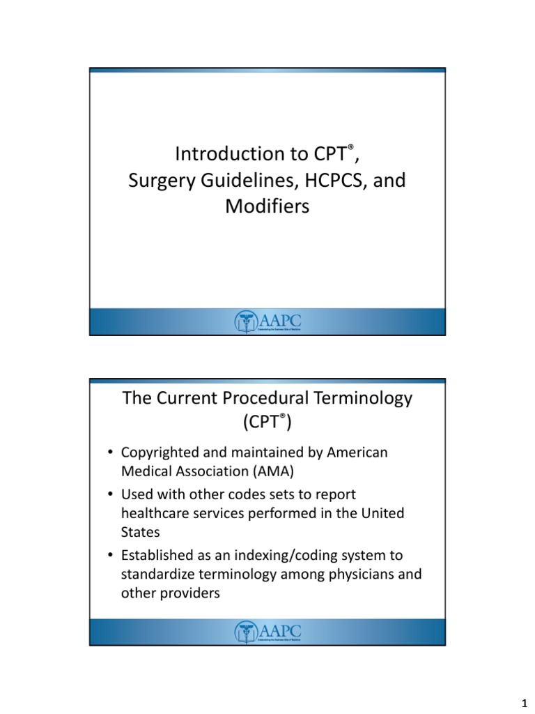 Intro To CPT | PDF | Surgery | Clinical Medicine