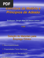 2 aula - Estrutura da Matéria e Princípios de Adesão