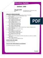 Education Update Update Updateupdate Chart: August, 2009