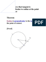 How to prove that tangent is perpendicular to radius at the point of contact.doc