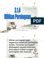 3.1.4 Milikan Perniagaan