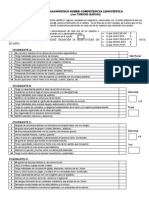 Diagnóstico Sobre Competencia Linguística