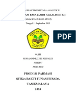 Titrasi Asam Basa (Asidi-Alkalimetri) : Prodi S1 Farmasi Stikes Bakti Tunas Husada Tasikmalaya 2013