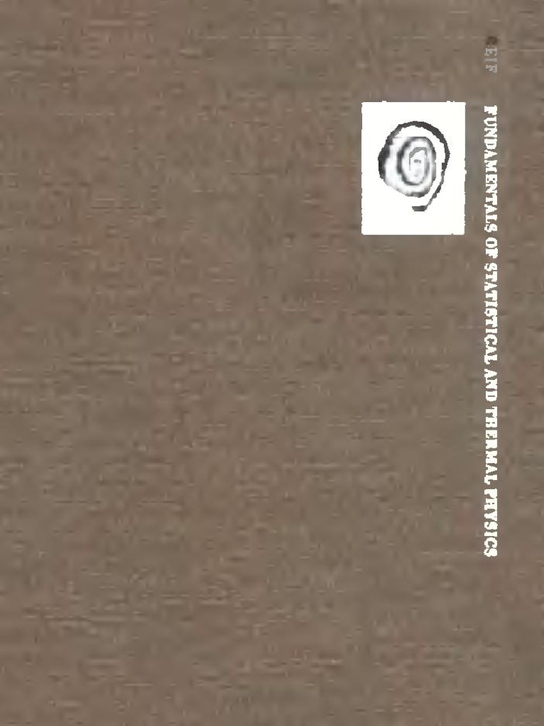 Reif F Fundamentals Of Statistical And Thermal Physics Physics Scientific Theories