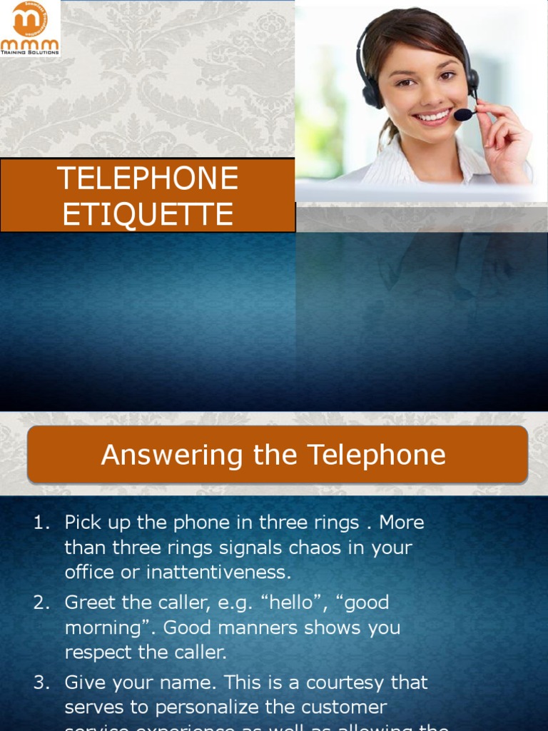 presentation on telephone etiquette