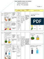 Weekly Hindi Lesson Plan