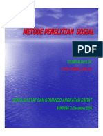 Metode Penelitian Sosial