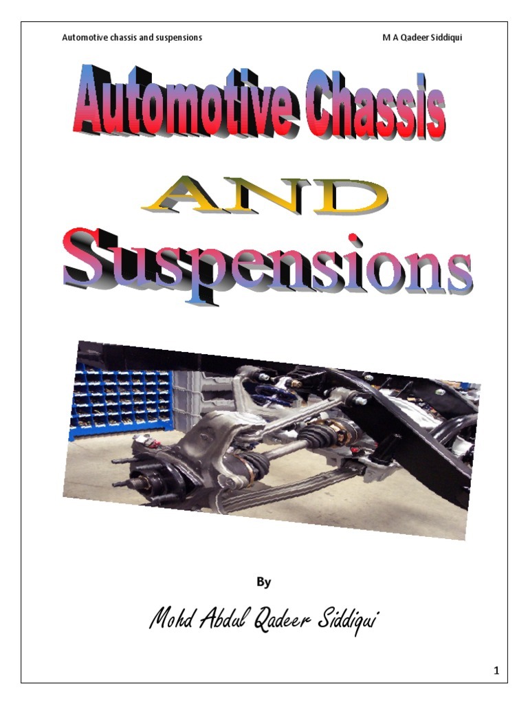 Automotive Chassis and Suspension by M A Qadeer PDF Tire Brake