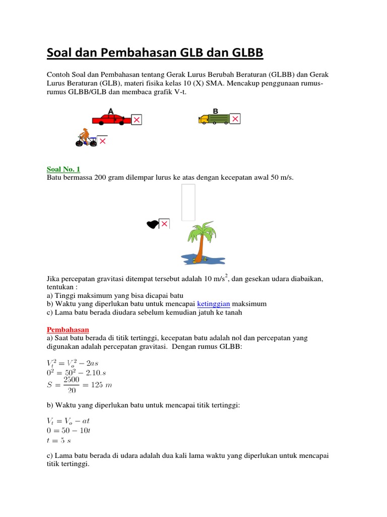 Soal Dan Pembahasan Glb Dan Glbb Docx
