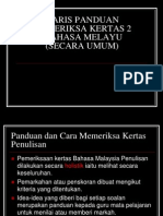 Garis Panduan Memeriksa Kertas 2 Bahasa Melayu (Secara Umum)