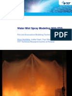 Water Mist Spray Modeling With FDS