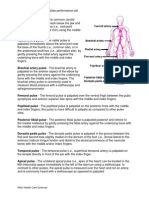 Arterial Pulse Sites PDF