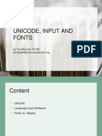 Unicode Input and Fonts