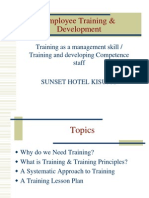 Introduction To Employee Training and Development Sunset Hotel Kisumu