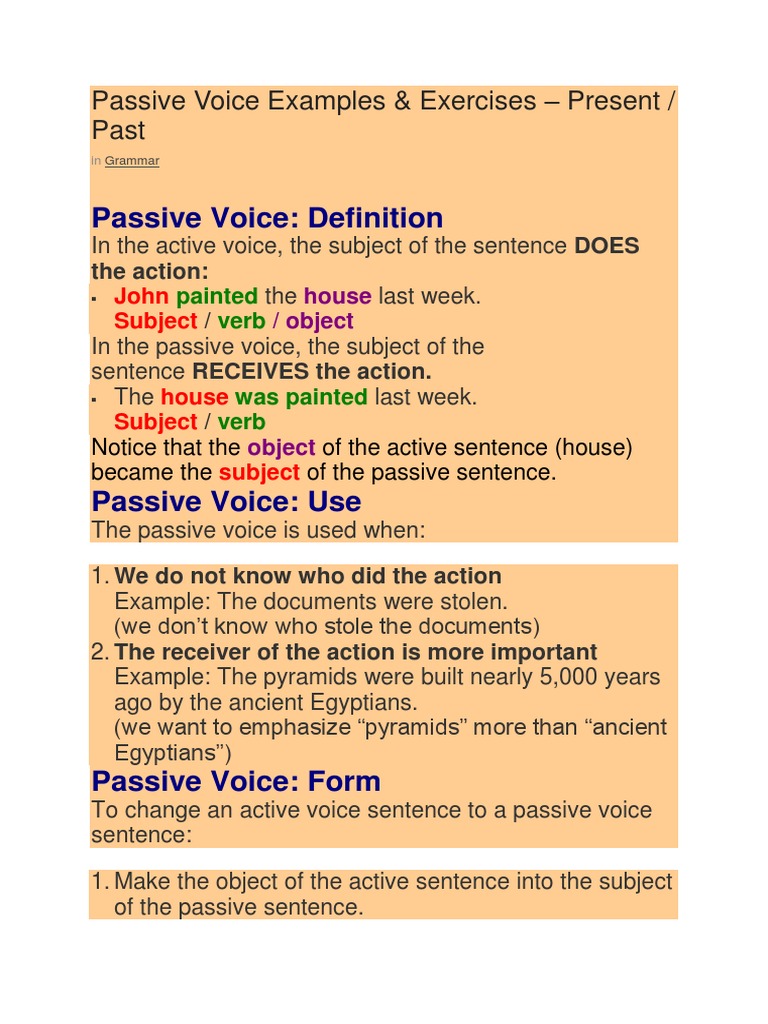 Understanding Passive Voice Usage | PDF | Verb | Linguistic Typology