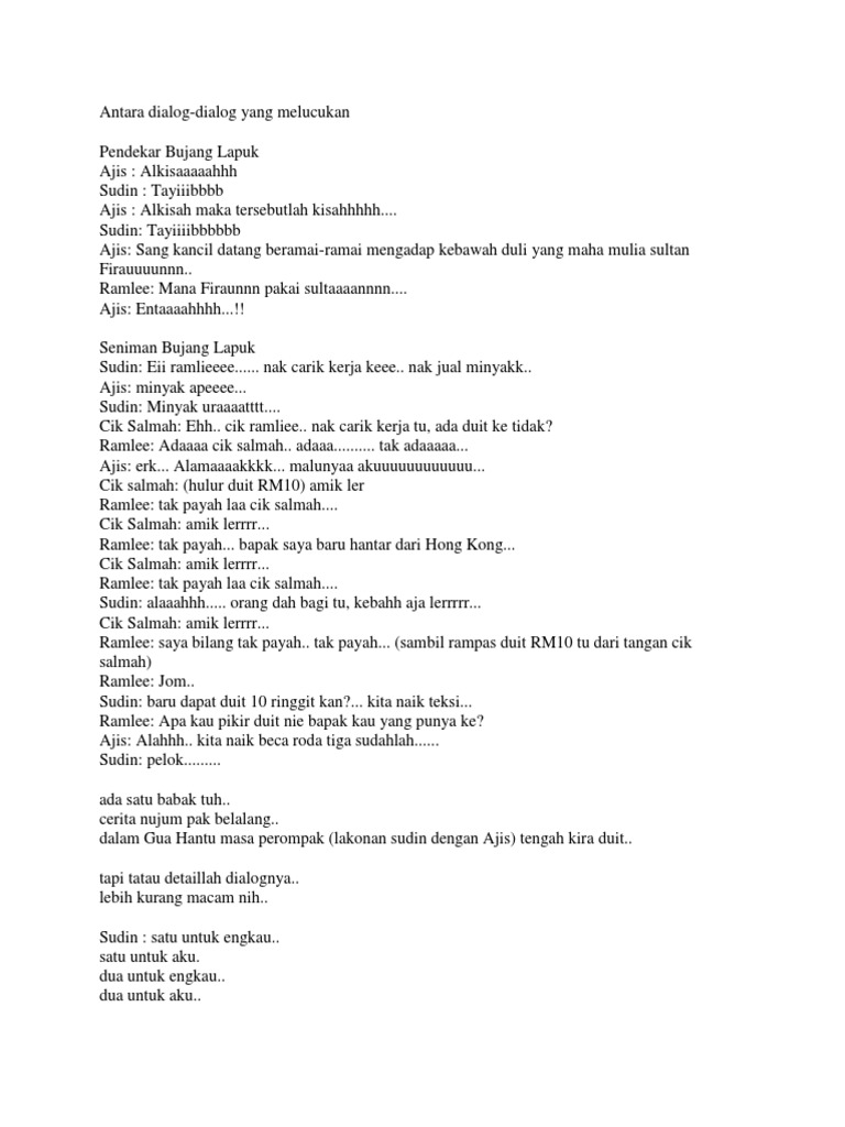 Antara Dialog P Ramlee Docx