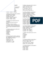 Exercícios de Ortografia