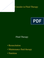 Aspect To Consider in Fluid Therapy