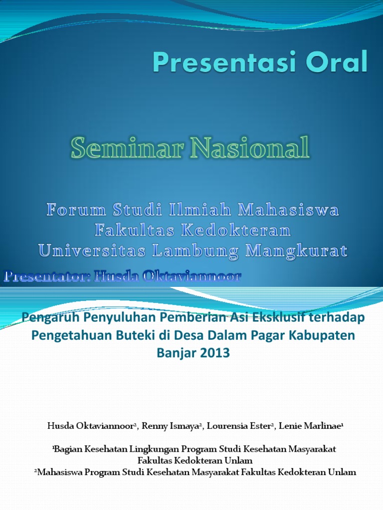 pengaruh penyuluhan pemberian ASI Eksklusif terhadap