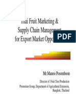 Thai Fruit Marketing & Supply Chain Management For Export Market Opportunity