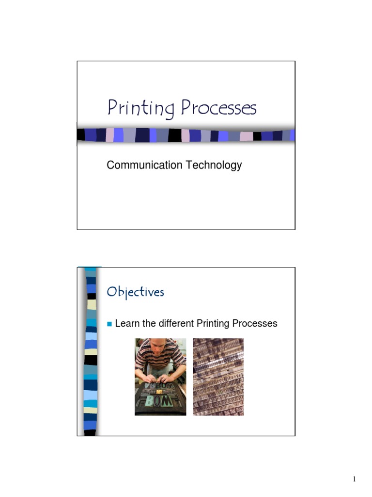 Printing Processes PDF Lithography Printing