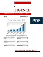 Asian Intelligence: Foreign Tourist Inflows in 2010