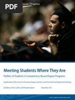 Download Meeting Students Where They Are Profiles of Students in Competency-Based Degree Programs by Center for American Progress SN182364799 doc pdf