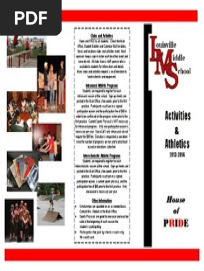 athletics brochure page 1