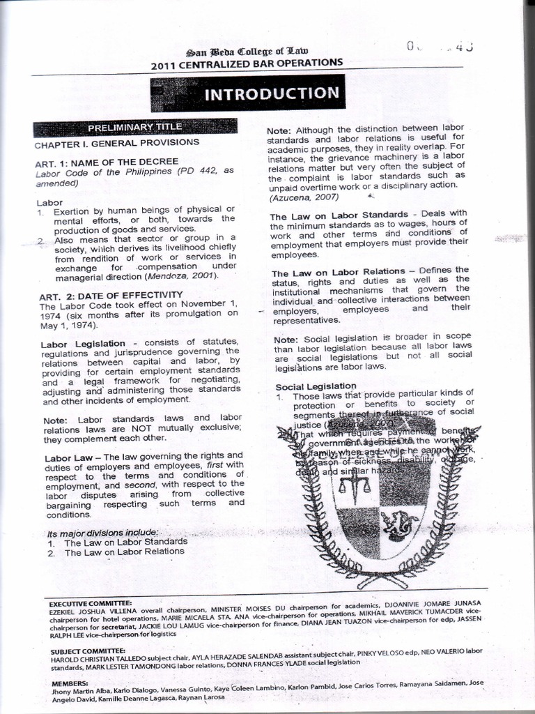 Labor Laws.pdf | Employment | Labour Law