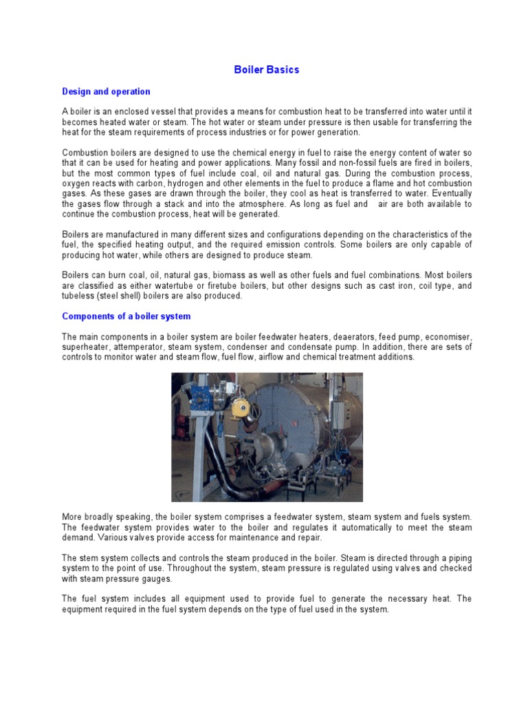 Boiler Basics and System Components | PDF | Home & Garden | Science ...