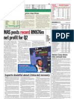 TheSun 2009-08-07 Page15 Mas Posts Record RM876m Net Profit For Q2