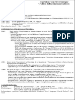 cv ingénieur en électronique et informatique option télécommunications