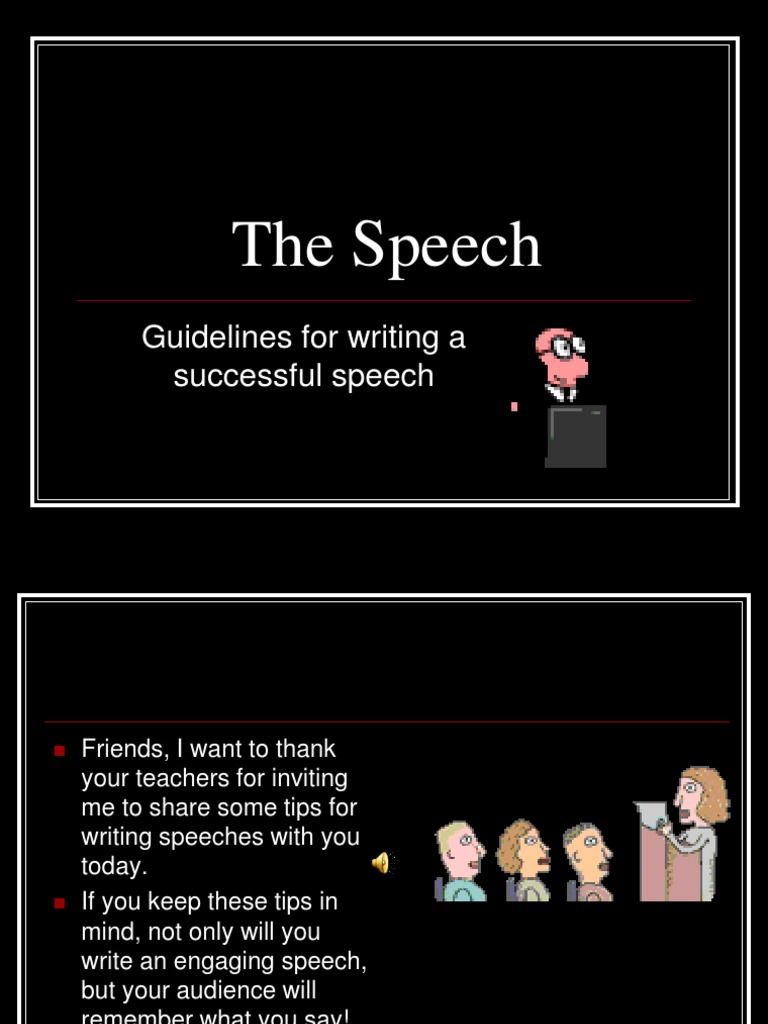 Speech Writing | PDF | Body Language | Gesture