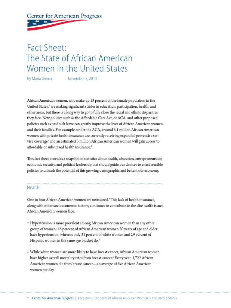 African American Women in the U.S. | PDF | Current Population Survey ...