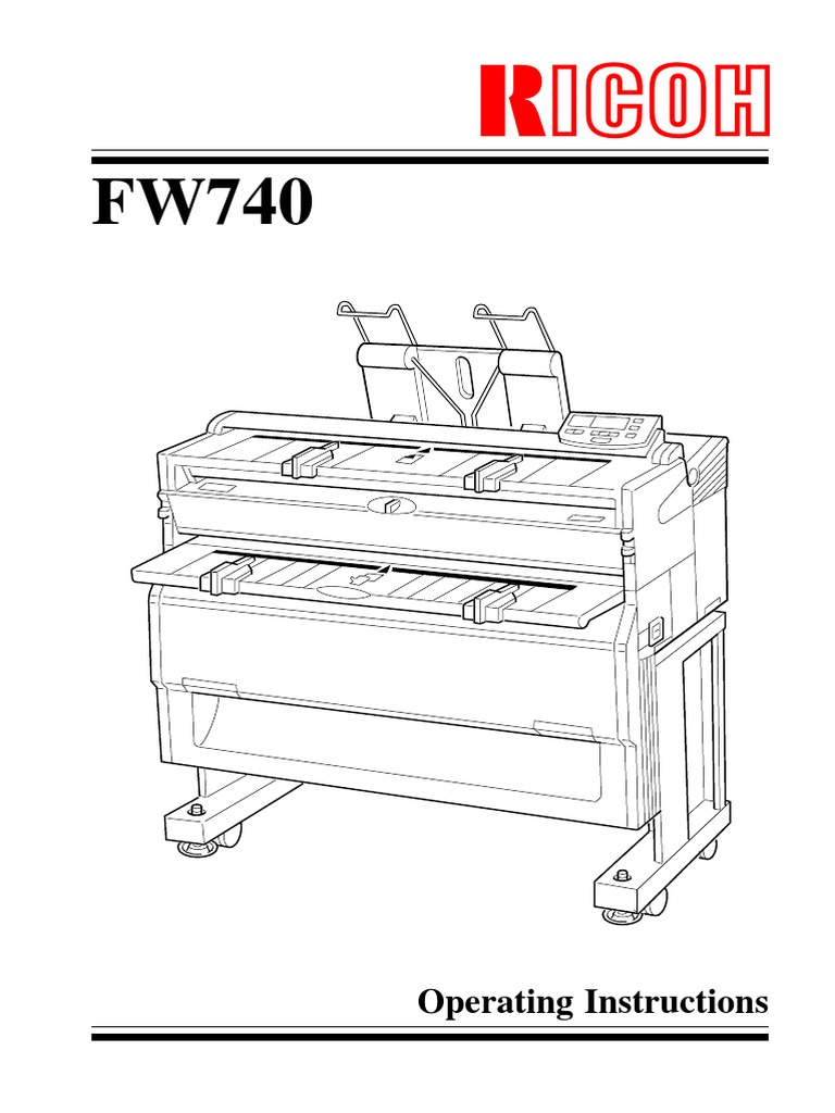 Ricoh FW740 series operator manual | Photocopier | Ac Power Plugs And  Sockets