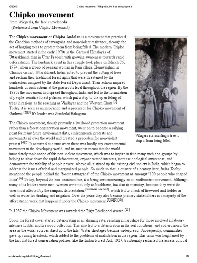Chipko movement - Wikipedia, the free encyclopedia.pdf ...